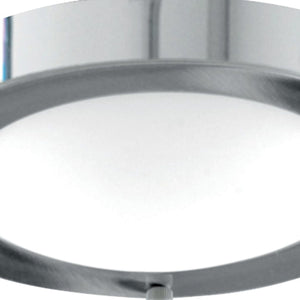 Searchlight Electric Dublin  Flush  - Chrome Metal & Acid Glass 1131-31CC