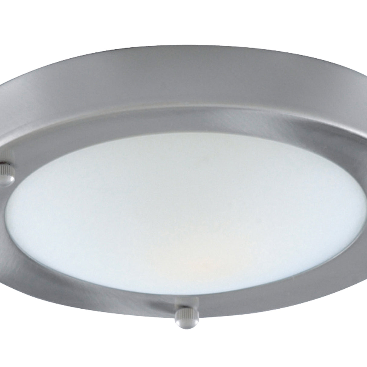 Searchlight Electric Dublin Bathroom Flush - Satin Silver & Acid Glass 1131-31SS