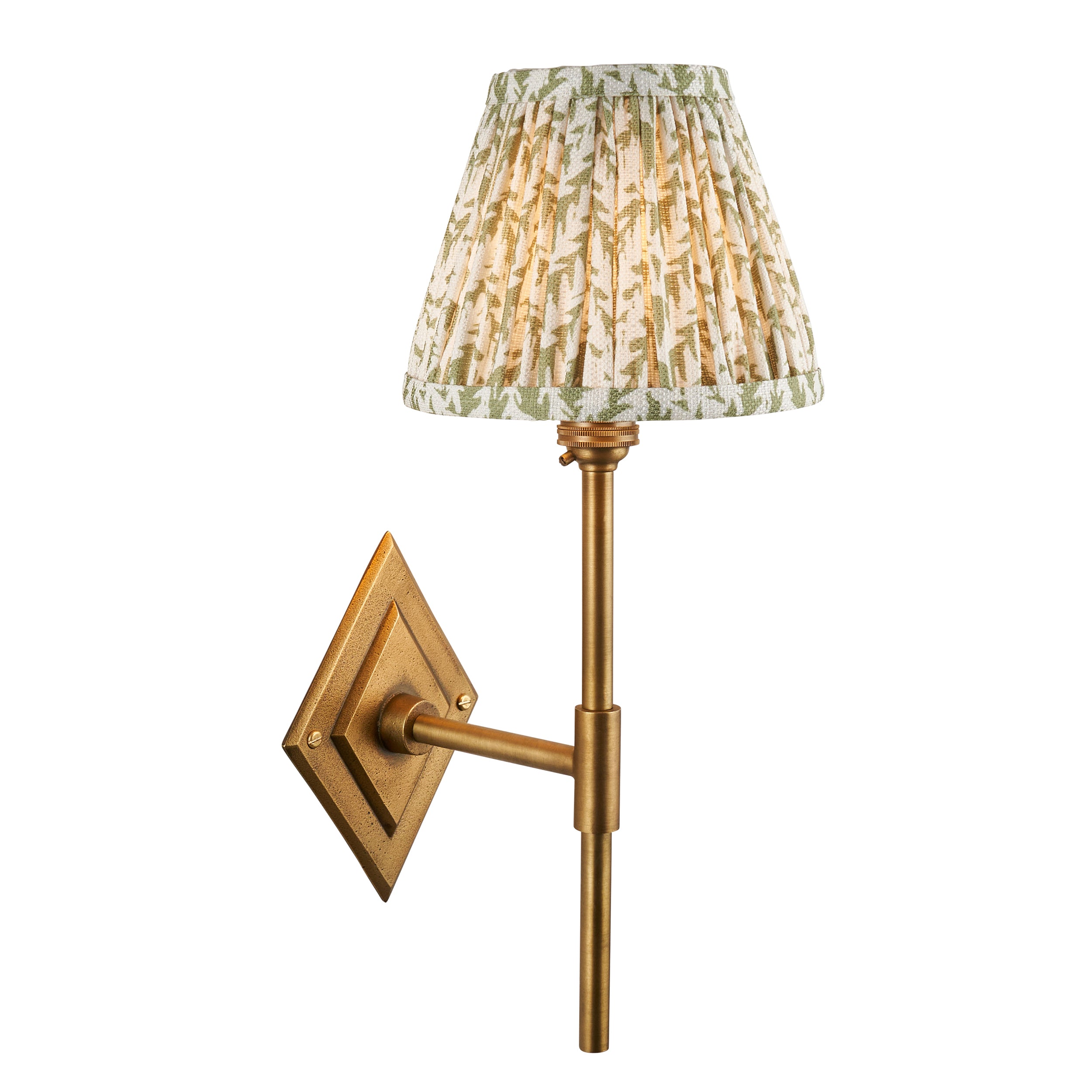 Diamond Tall & Leaf 16cm Wall Light