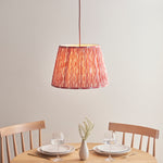 Endon Lighting Eltham & Ikat 40cm 114256 Eltham & Ikat 40cm Pendant Light Fitting, Red