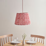 Endon Lighting Eltham & Ikat 40cm 114256 Eltham & Ikat 40cm Pendant Light Fitting, Red