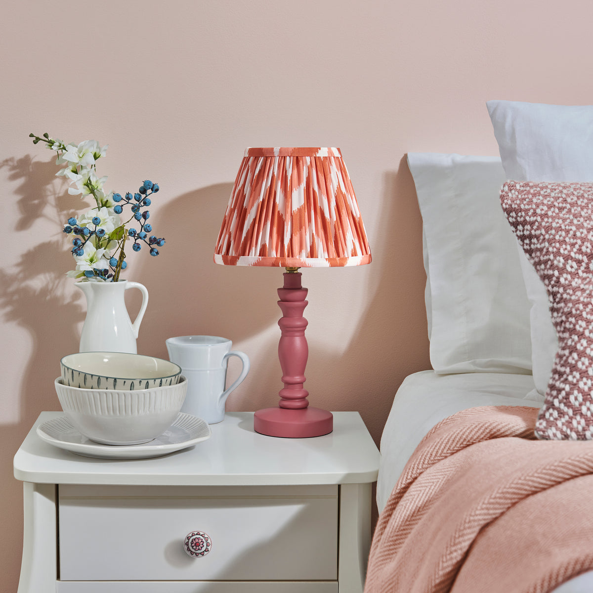 Endon Lighting Bibury & Zigzag 20cm 114273 Bibury & Zigzag 20cm Table Light