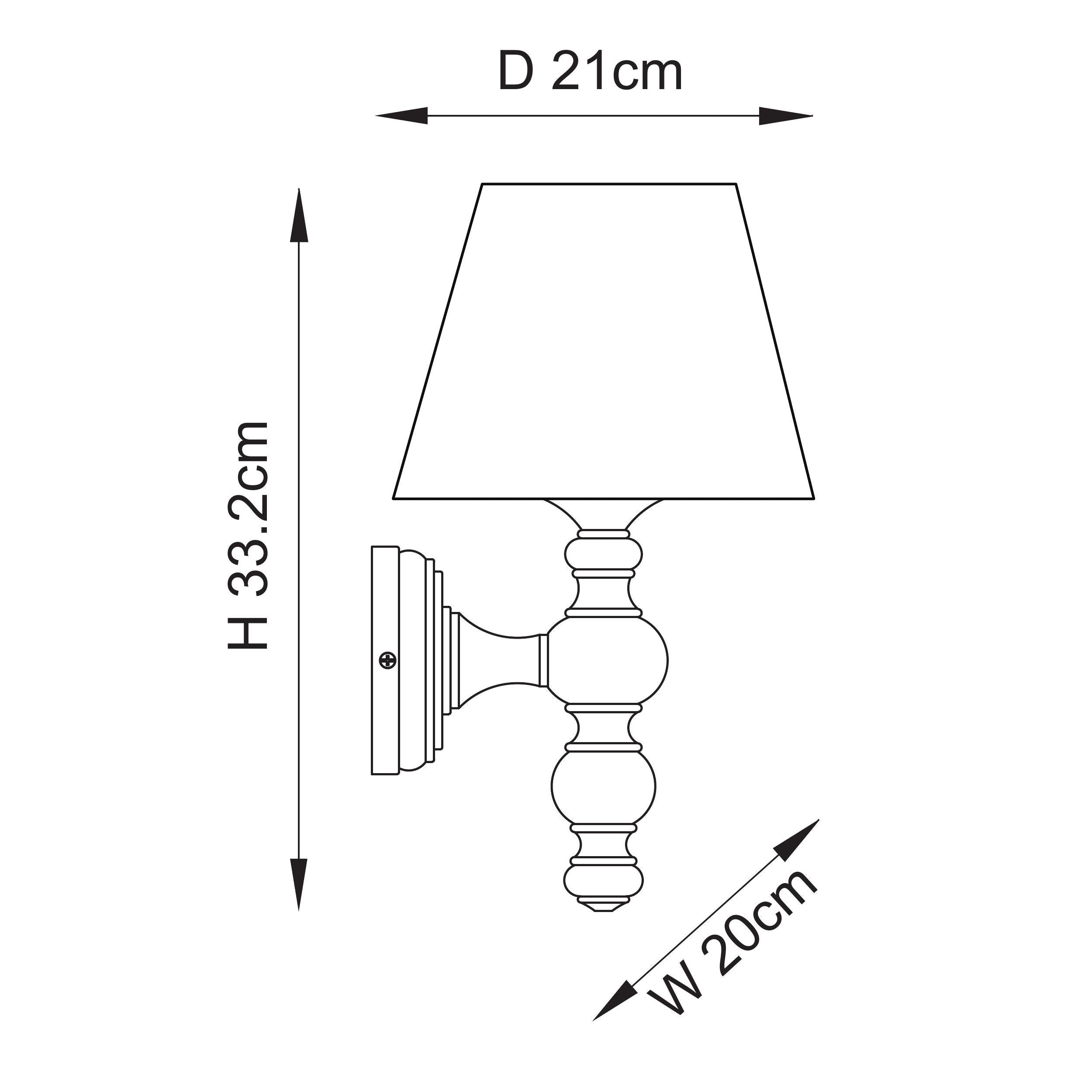 Endon Lighting Bibury & Ivy 20cm 114333 Bibury & Ivy 20cm Wall Light
