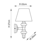 Endon Lighting Carnaby & Zigzag 20cm 114462 Carnaby & Zigzag 20cm Wall Light