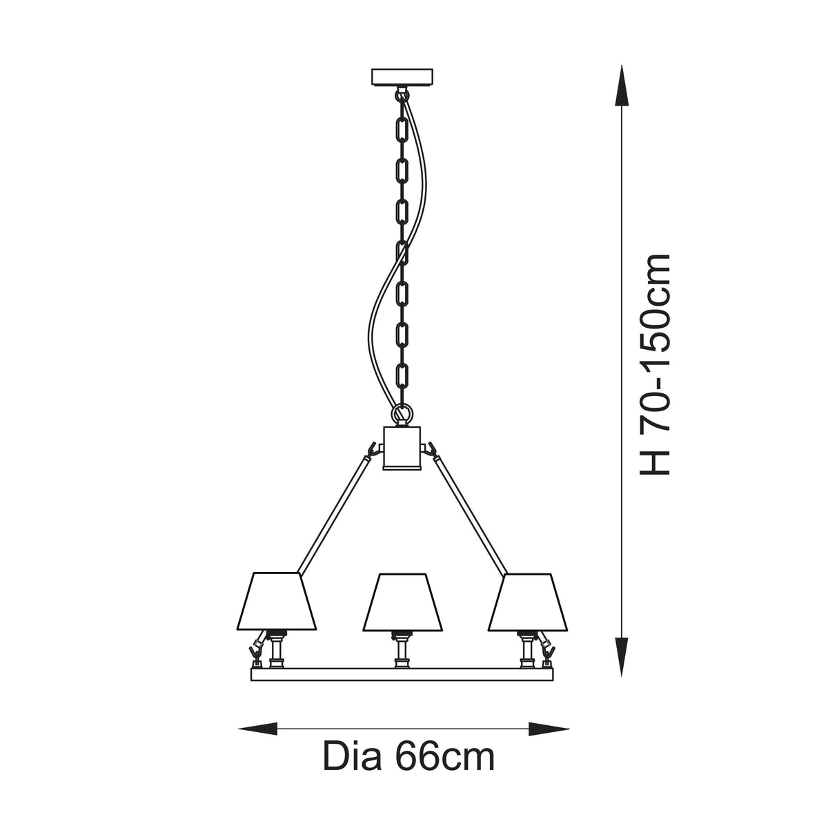 Endon Lighting Chester & Leaf 16cm 114533 Chester & Leaf 16cm 3lt Pendant Light Fitting