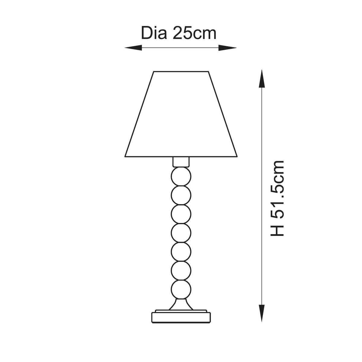 Endon Lighting Higgledy & Ikat 25cm 114731 Higgledy & Ikat 25cm Table Light