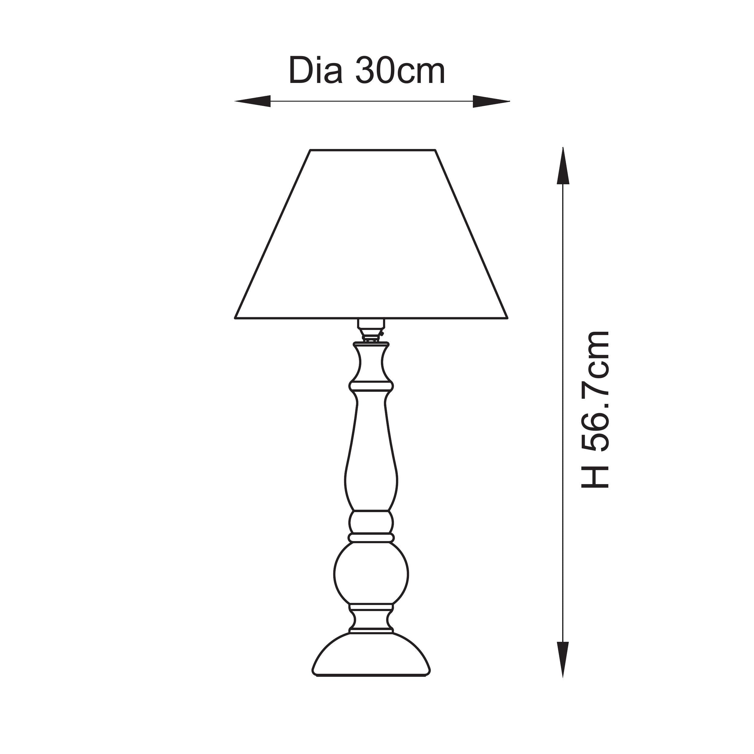 Endon Lighting Hidcote & Leaf 30cm 114750 Hidcote & Leaf 30cm Table Light