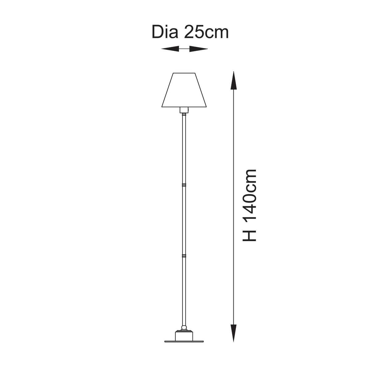 Endon Lighting Burley Rechargeable & Ivy 25cm 114773 Burley Rechargeable & Ivy 25cm Floor Light Fitting