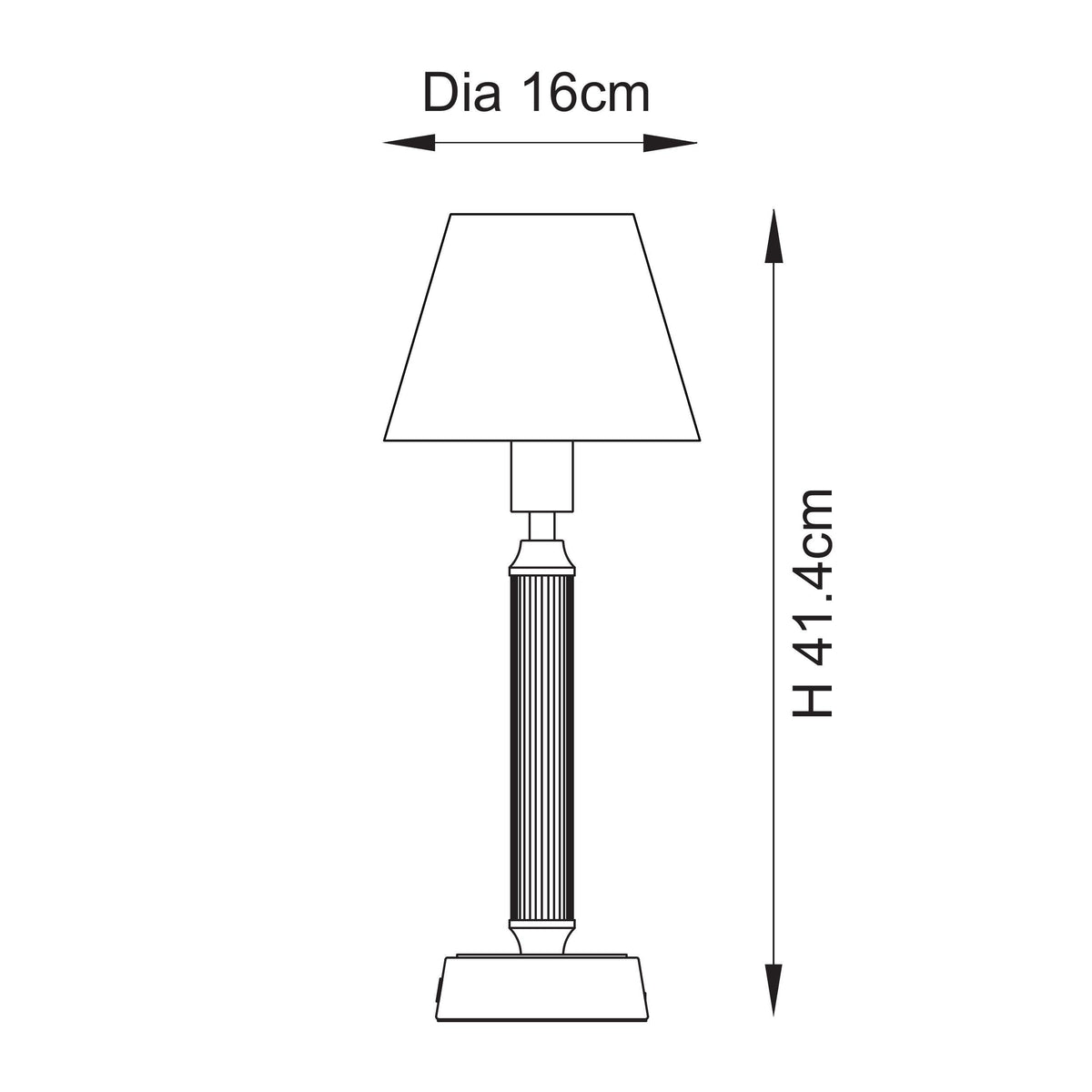 Endon Lighting Trobridge Rechargeable & Leaf 16cm 114859 Trobridge Rechargeable & Leaf 16cm Table Light