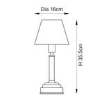 Endon Lighting Upton Rechargeable & Ikat 16cm 114876 Upton Rechargeable & Ikat 16cm Table Light