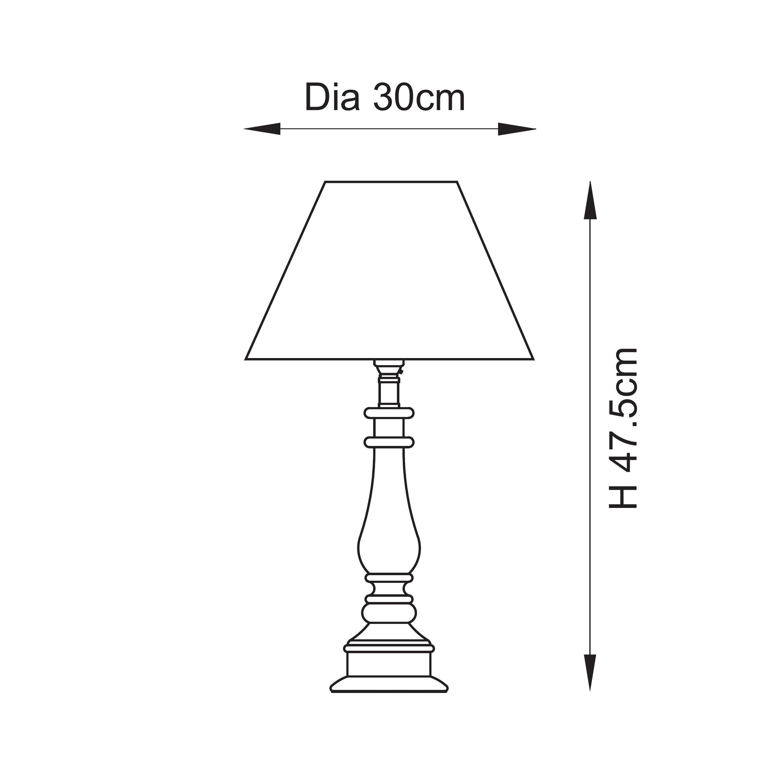 Endon Lighting Myrtle & Ikat 30cm 114960 Myrtle & Ikat 30cm Table Light