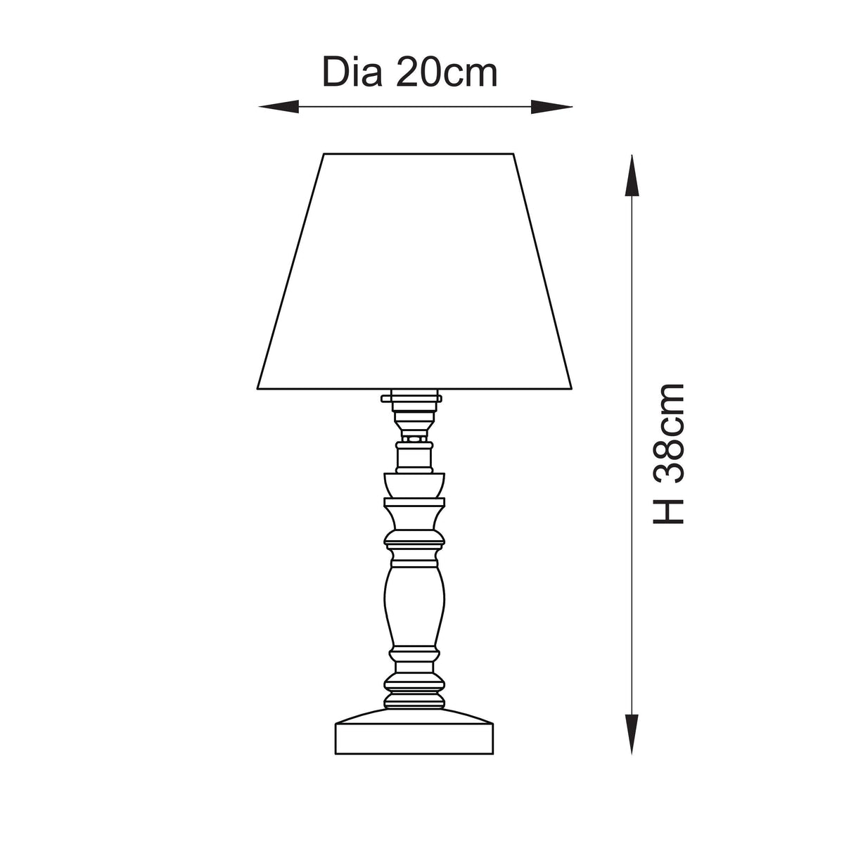 Endon Lighting Bibury & Ikat 20cm 115092 Bibury & Ikat 20cm Table Light