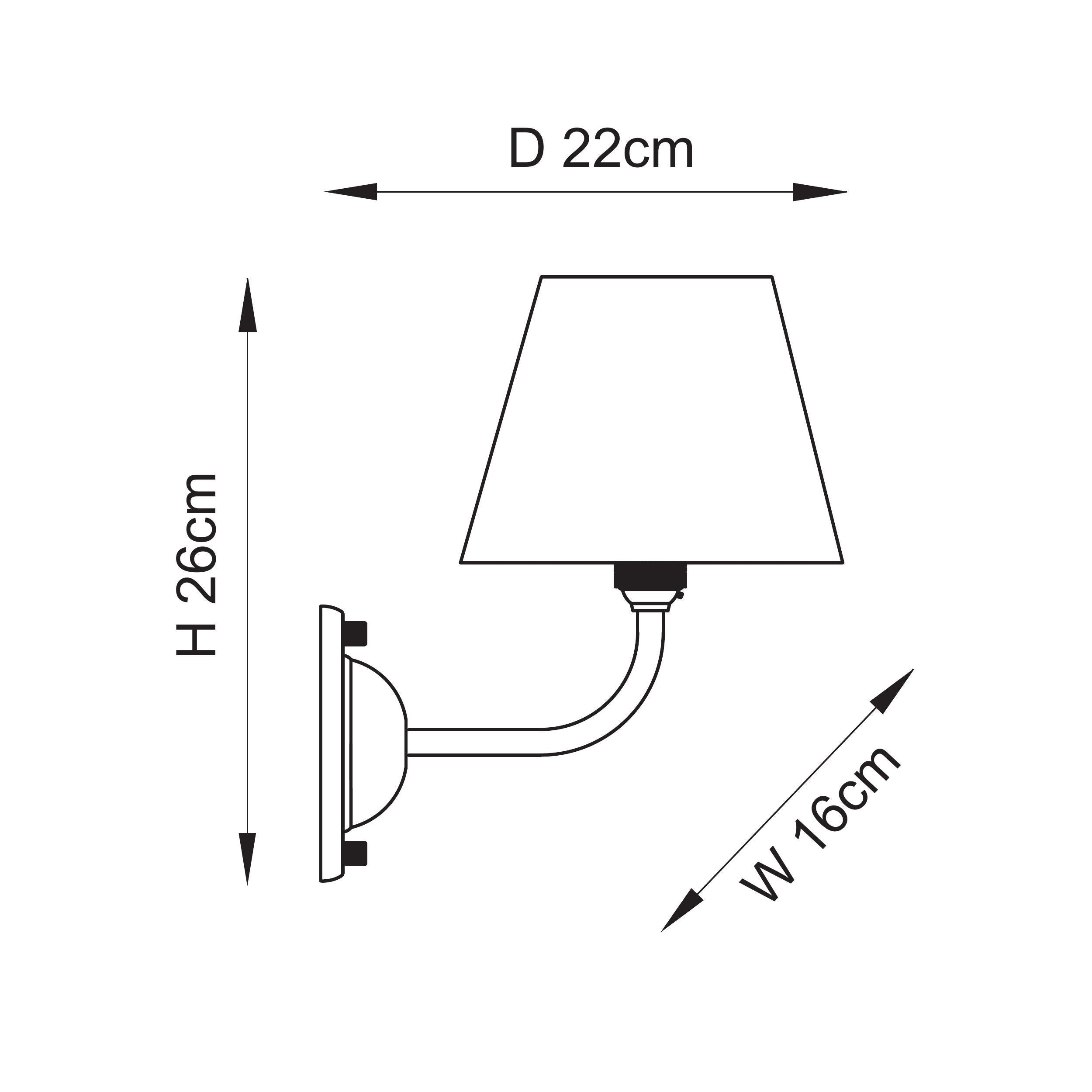Endon Lighting Dome Arc & Leaf 16cm 115590 Dome Arc & Leaf 16cm Wall Light