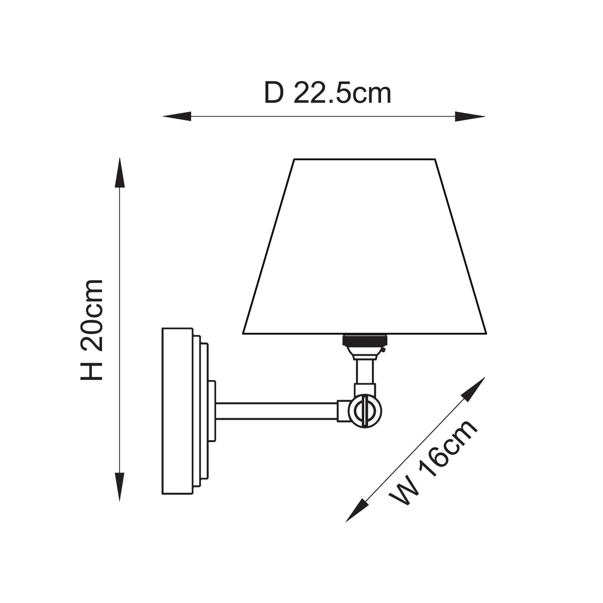 Endon Lighting Step Wing & Ripple 16cm 115780 Step Wing & Ripple 16cm Wall Light