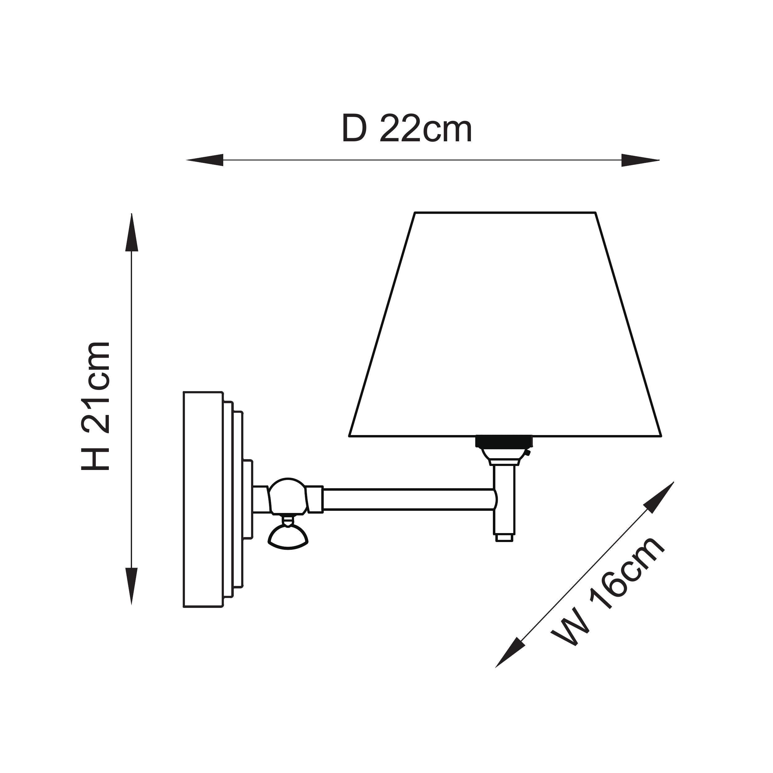 Endon Lighting Step Fold & Ikat 16cm 115804 Step Fold & Ikat 16cm Wall Light