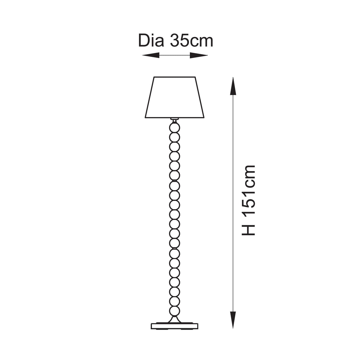 Endon Lighting Higgledy & Zigzag 35cm 116188 Higgledy & Zigzag 35cm Floor Light Fitting