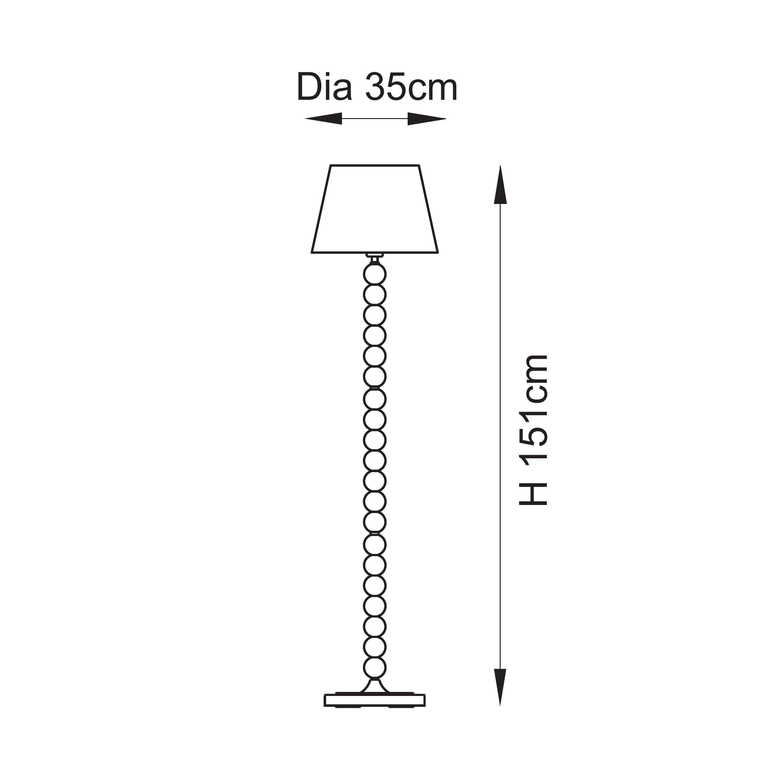 Endon Lighting Higgledy & Ivy 35cm 116196 Higgledy & Ivy 35cm Floor Light Fitting