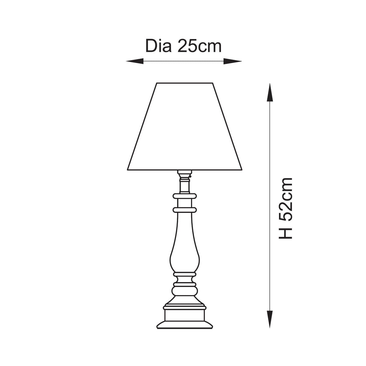 Endon Lighting Myrtle & Ikat 25cm 116358 Myrtle & Ikat 25cm Table Light