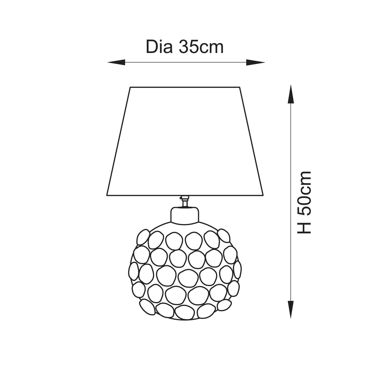 Endon Lighting Borello & Leaf 35cm 116394 Borello & Leaf 35cm Table Light