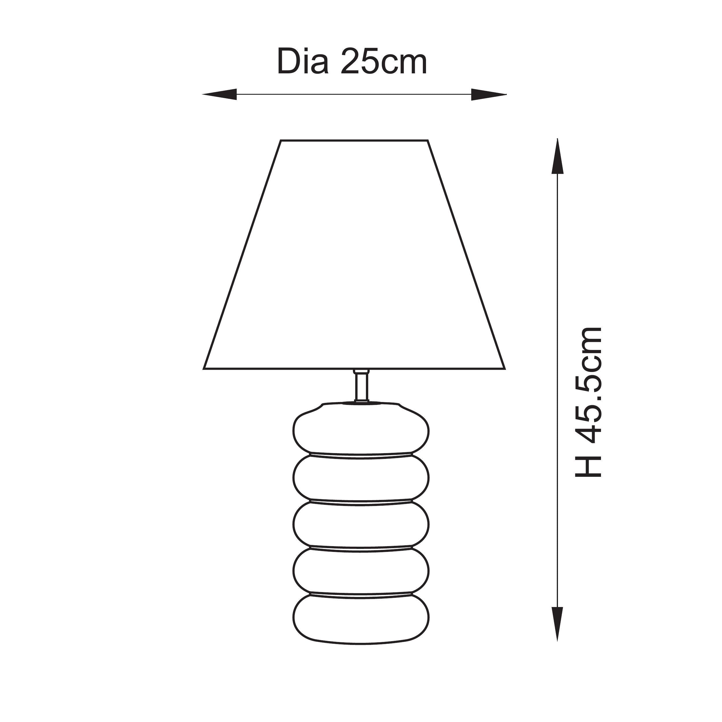 Endon Lighting Squash & Ripple 25cm 116487 Squash & Ripple 25cm Table Light
