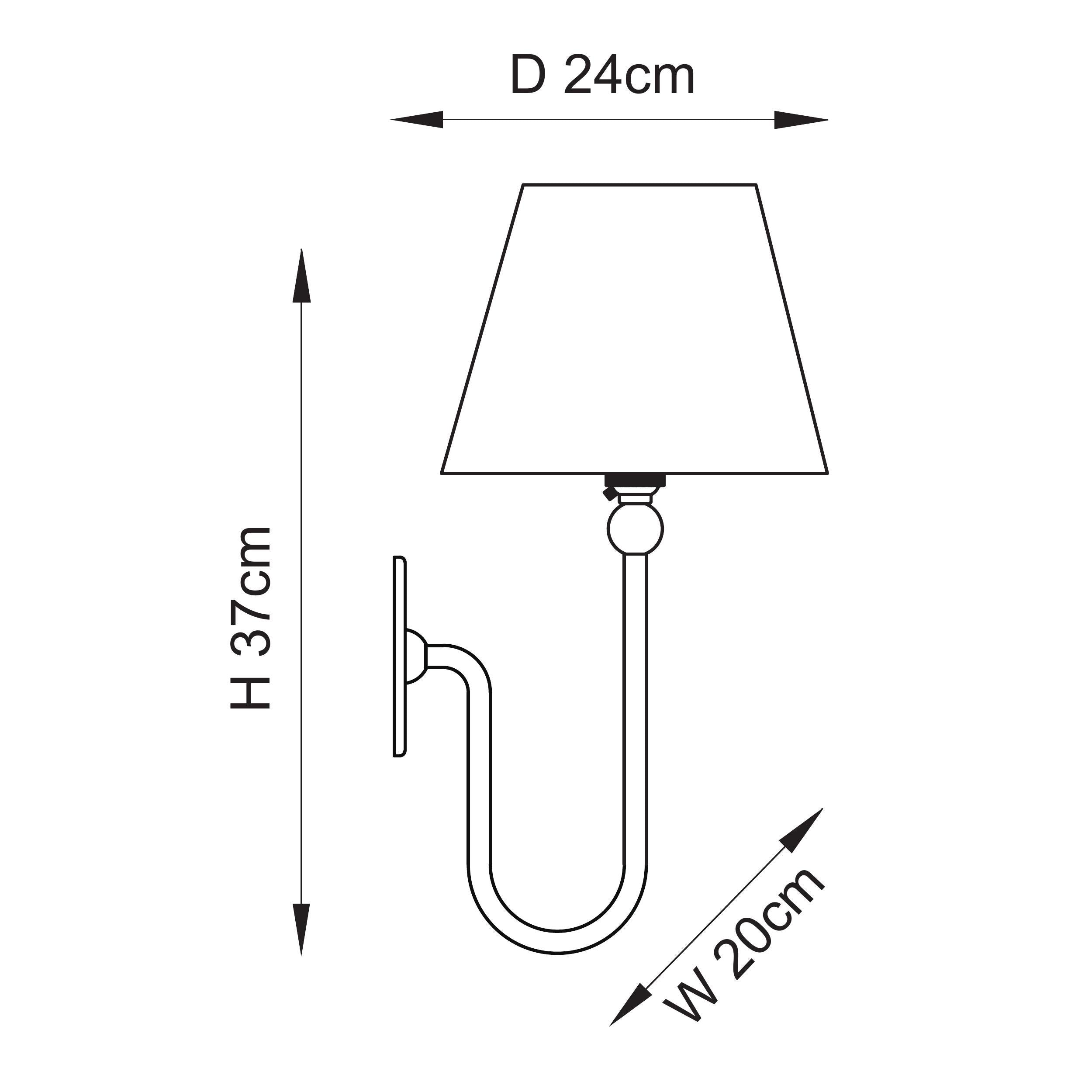 Endon Lighting Santiago & Zigzag 20cm 116826 Santiago & Zigzag 20cm Wall Light