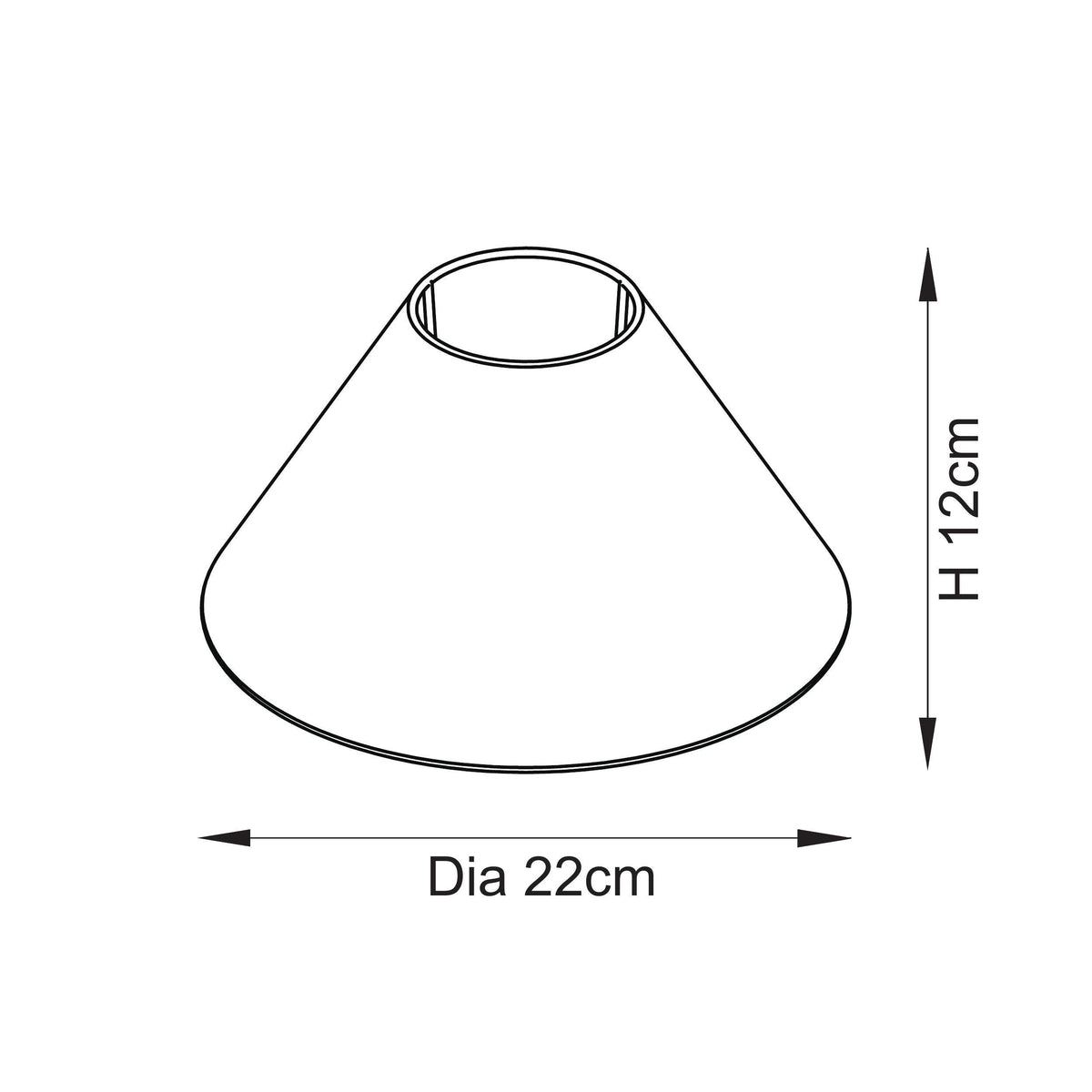 Endon Lighting Avalon 117532 Avalon 22cm Tapered Shade