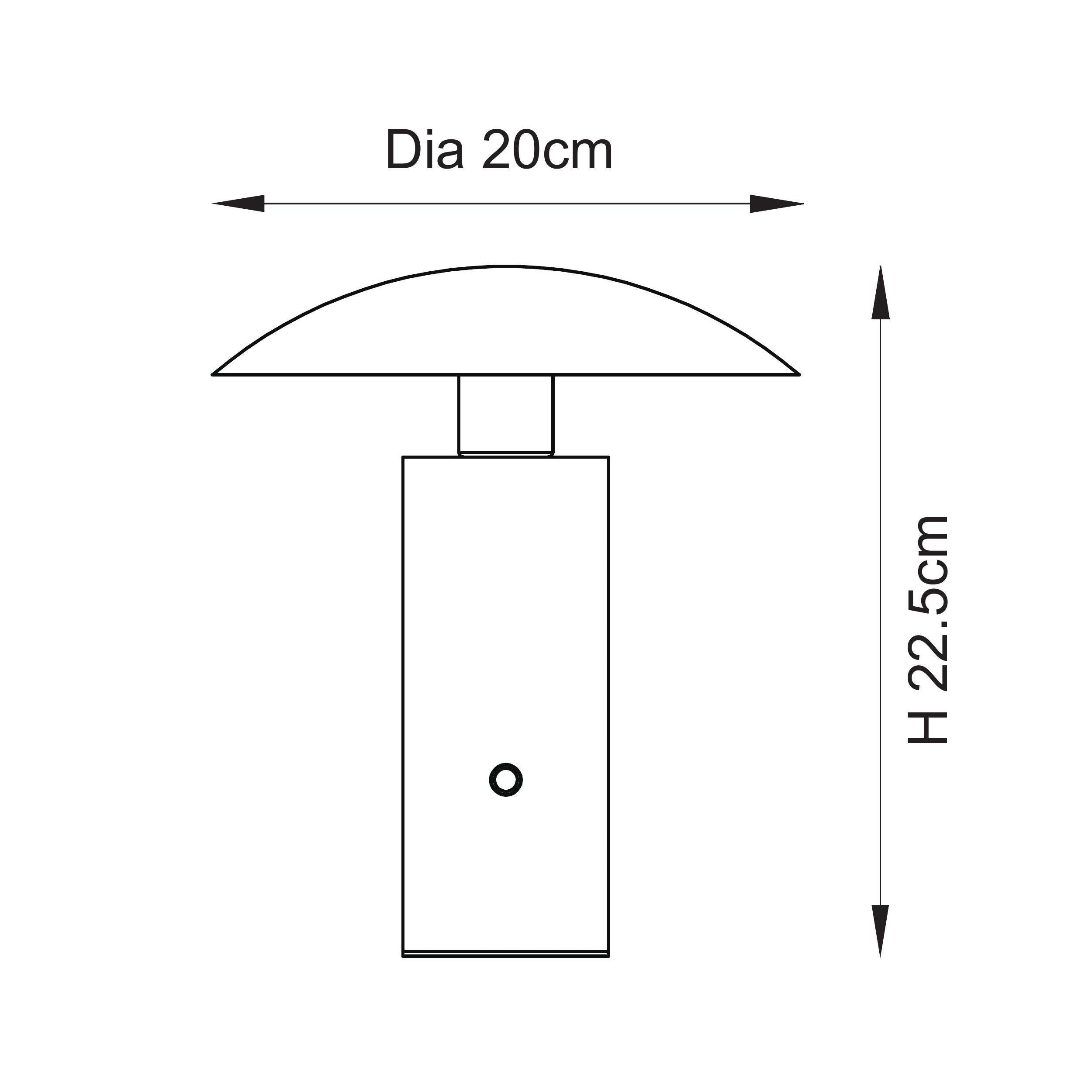 Endon Lighting Sunset Rechargeable 118935 Sunset Rechargeable Table Light