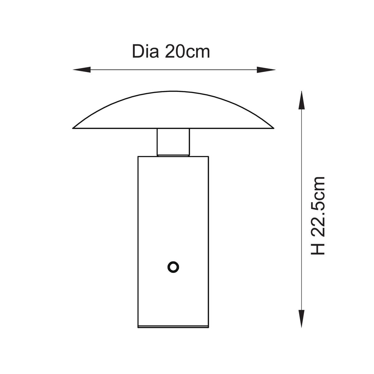 Endon Lighting Sunset Rechargeable 118935 Sunset Rechargeable Table Light