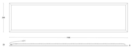 JCC Lighting JC080226 Skytile Base 1200x300mm 30W IP40 CCT 3000/4000/5700K TP(a) DSI