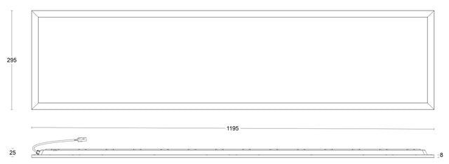 JCC Lighting JC080226 Skytile Base 1200x300mm 30W IP40 CCT 3000/4000/5700K TP(a) DSI