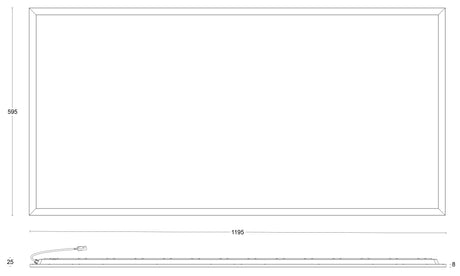 JCC Lighting JC080213 Skytile Base 1200x600mm 40W IP40 CCT 3000/4000/5700K TP(a) UGR <19 DALI/1-10V/Sw Dim