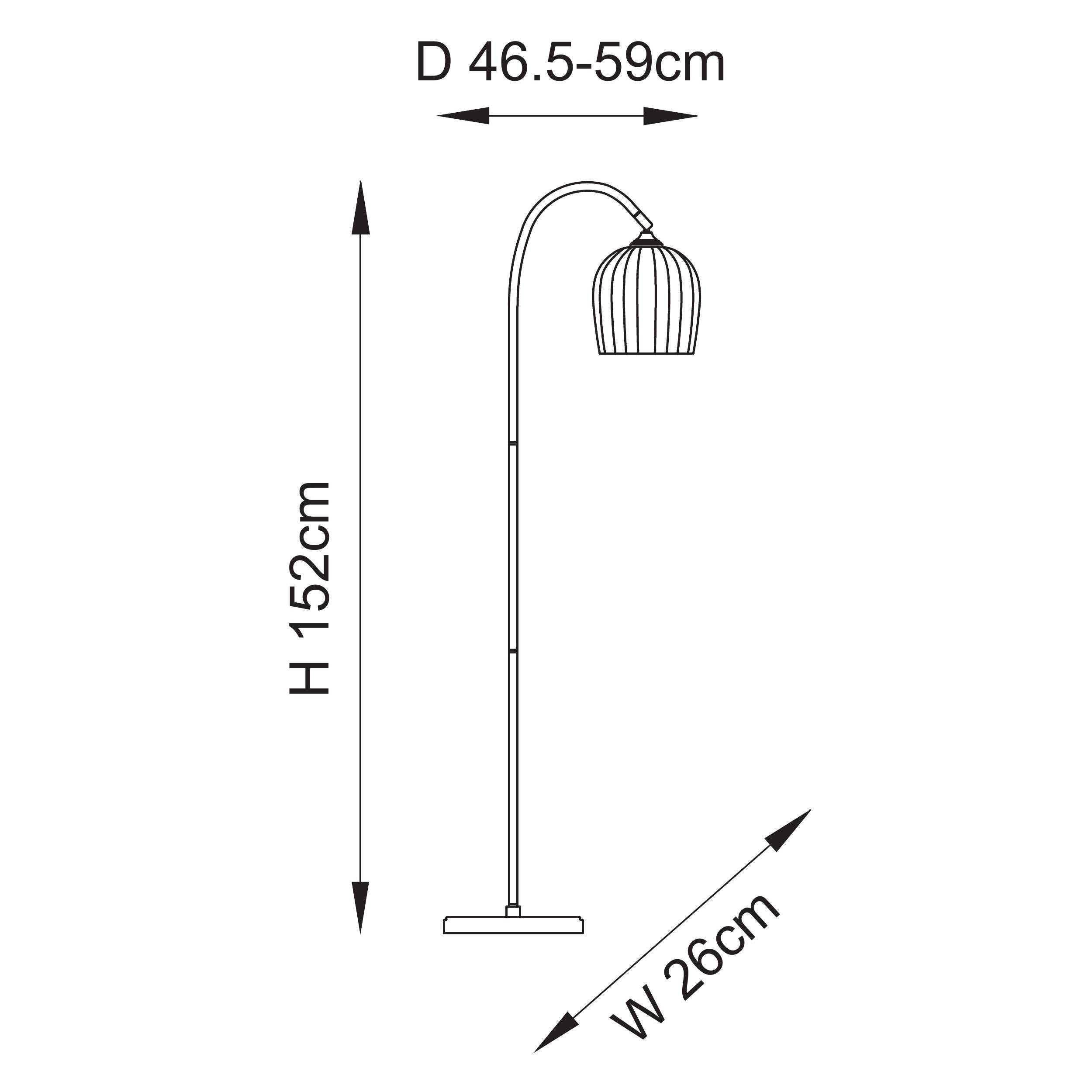 Endon Lighting Ashcroft Ribbed 120621 Ashcroft Ribbed Floor Light Fitting