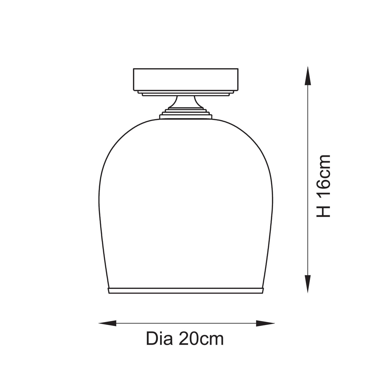 Endon Lighting Ashcroft 120622 Ashcroft Flush Light Fitting