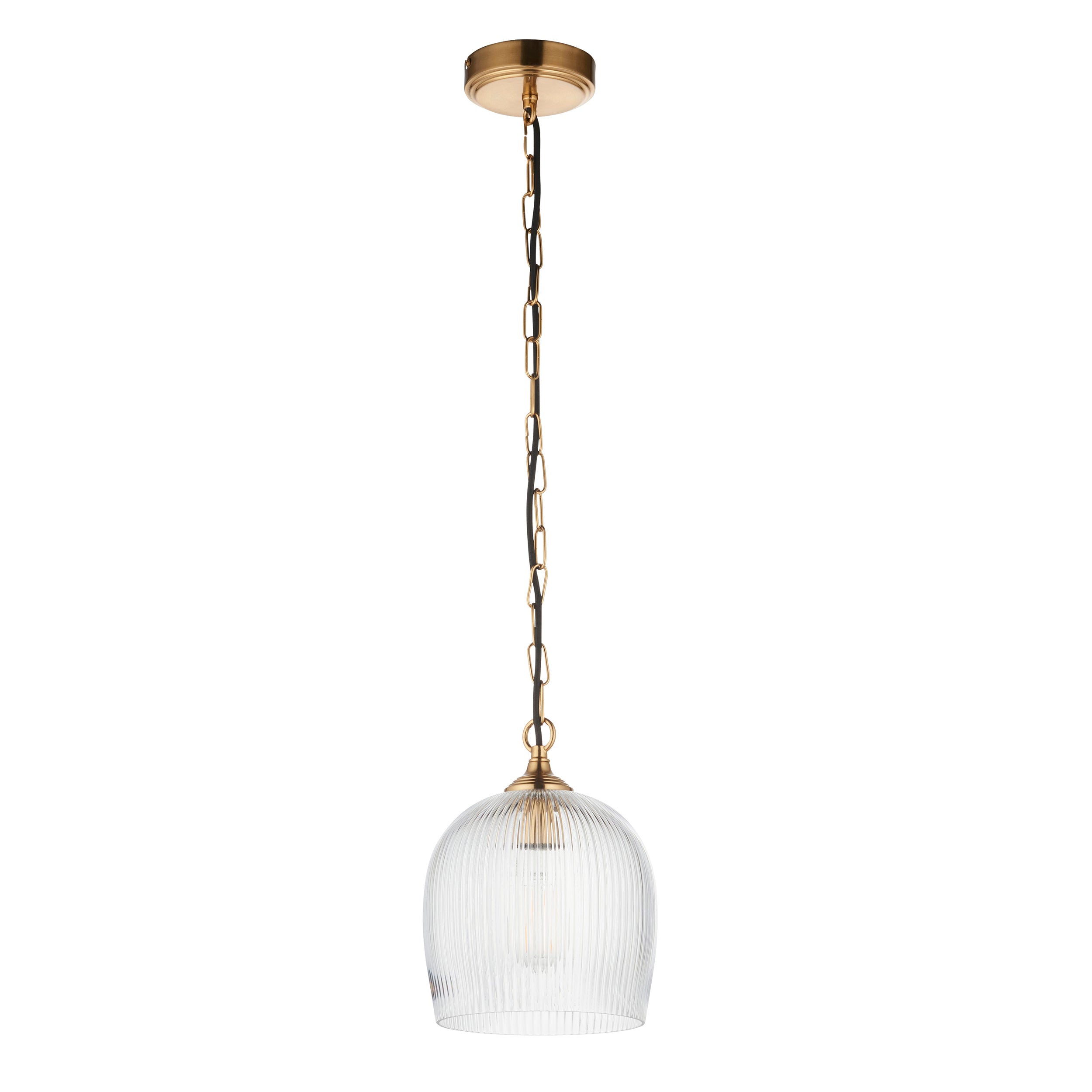 Endon Lighting Ashcroft Ribbed 120625 Ashcroft Ribbed Pendant Light Fitting