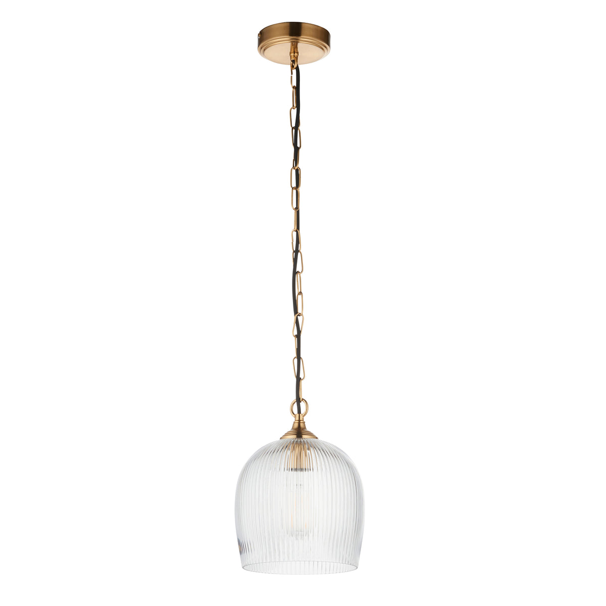 Endon Lighting Ashcroft Ribbed 120625 Ashcroft Ribbed Pendant Light Fitting