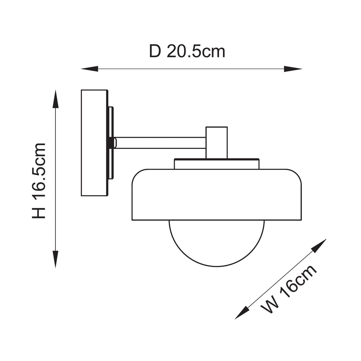 Endon Lighting Boss 120630 Boss Wall Light