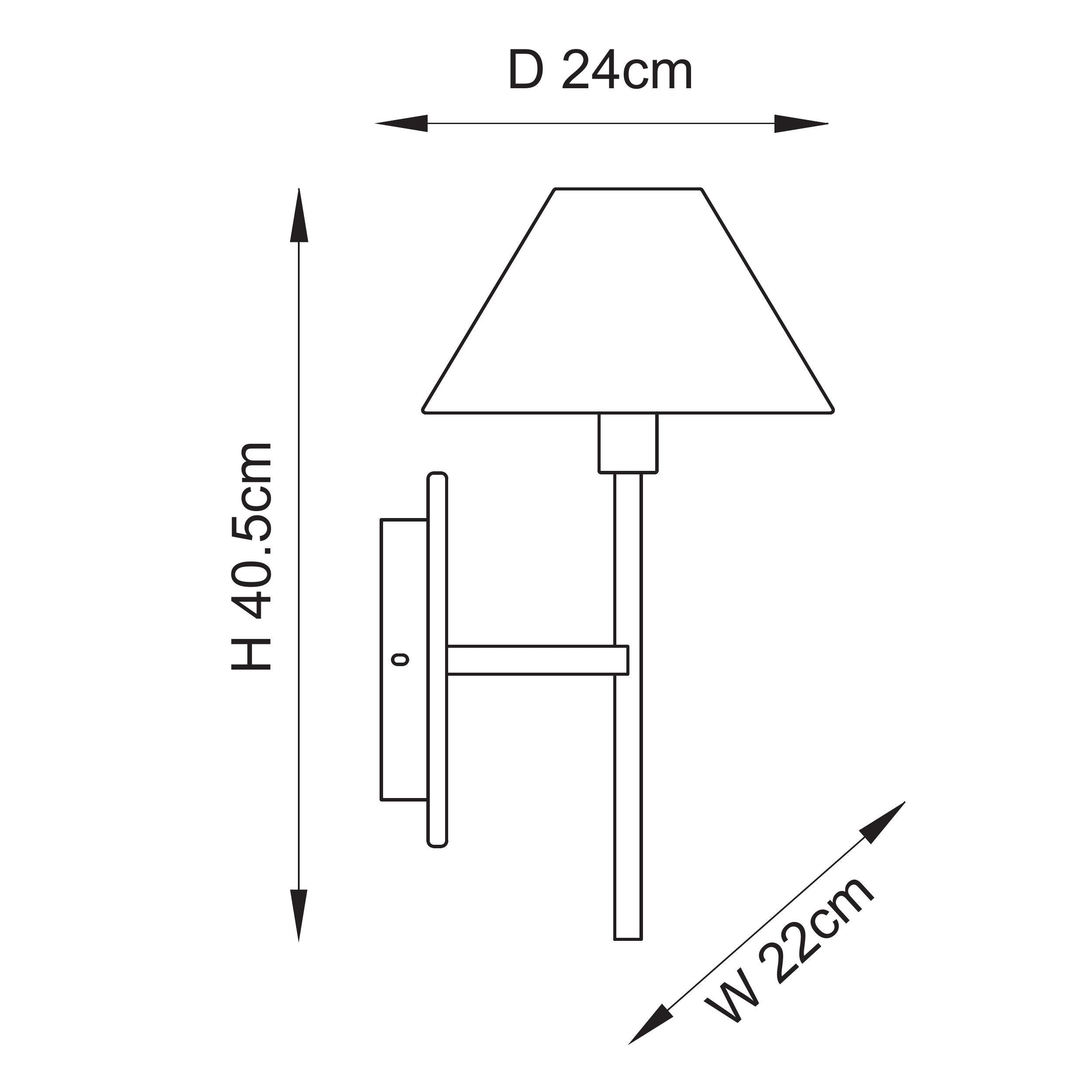 Endon Lighting Faro 120636 Faro Wall Light
