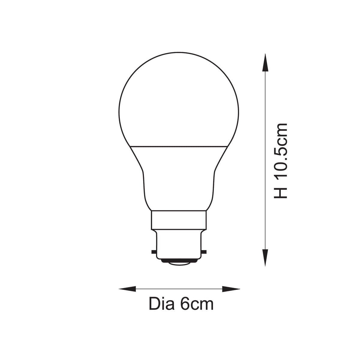 Endon Lighting Essentials B22 LED GLS 120788 Essentials B22 LED GLS Non-dimmable