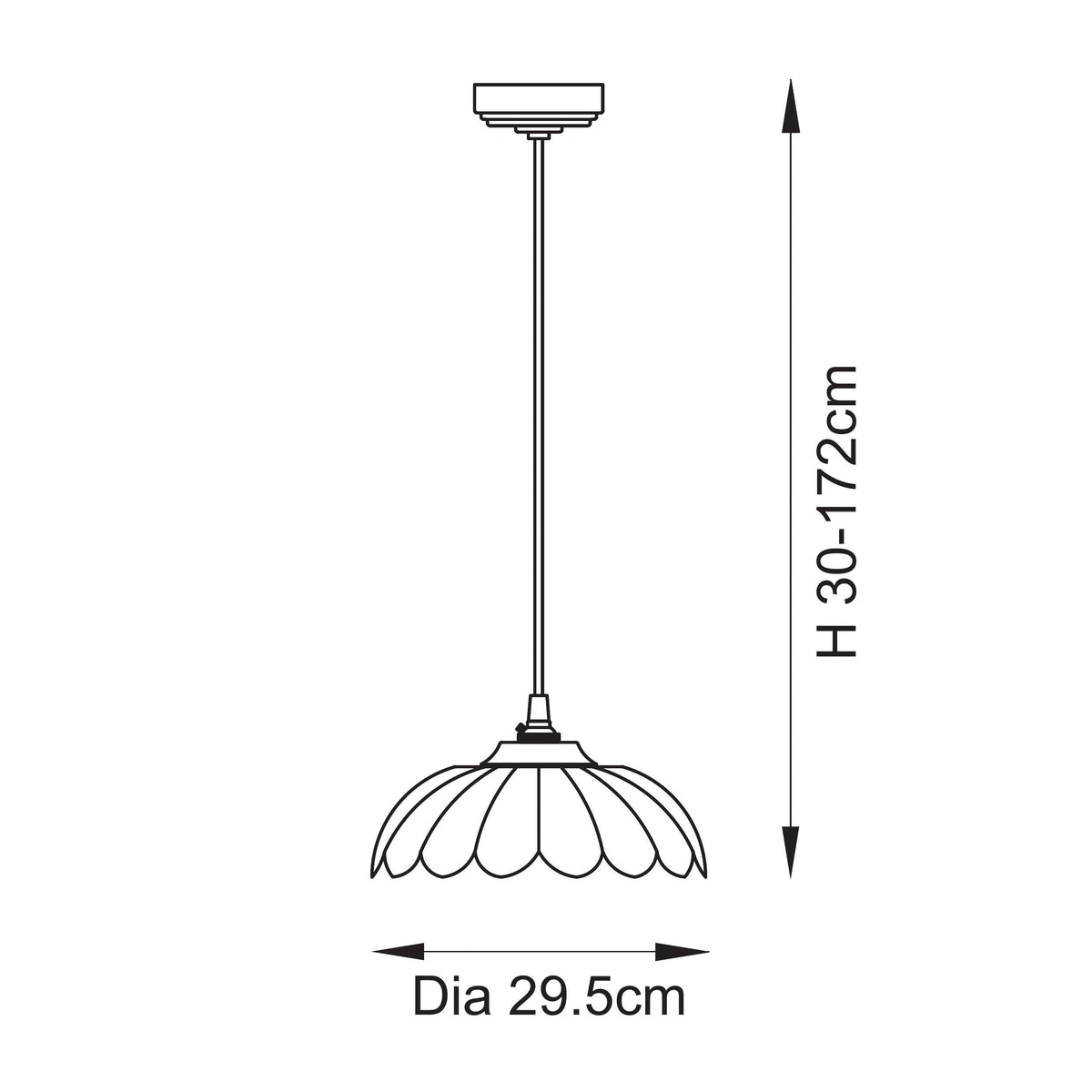 Endon Lighting Carnation & Eltham 121003 Carnation & Eltham Pendant Light Fitting