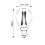 Endon Lighting White Filament E14 LED Golf 121160 White Filament E14 LED Golf Non-dimmable