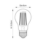 Endon Lighting Ultra Efficient Class A E27 LED Filament GLS 121165 Ultra Efficient Class A E27 LED Filament GLS Non-Dimmable