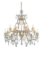 Marie Therese 18Lt Chandelier-Polished Brass & Clear Crystal