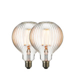 Endon Lighting E27 Ribb Globe 125mm Dia - 2 pack 121468 E27 Ribb Globe 125mm Dia - 2 pack