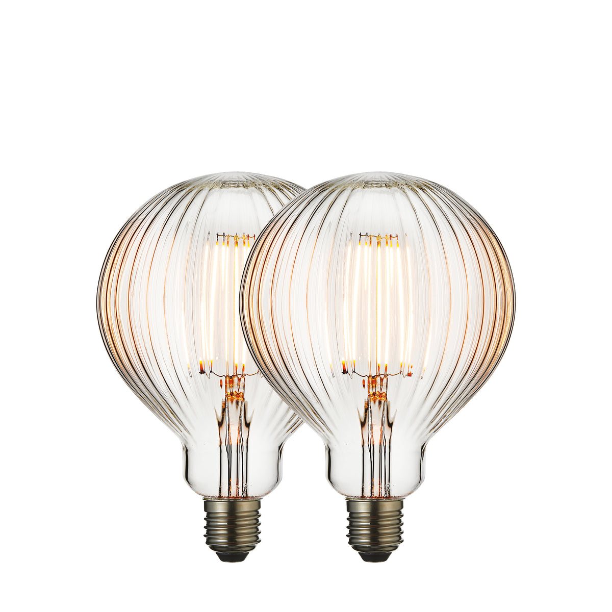 Endon Lighting E27 Ribb Globe 125mm Dia - 2 pack 121468 E27 Ribb Globe 125mm Dia - 2 pack