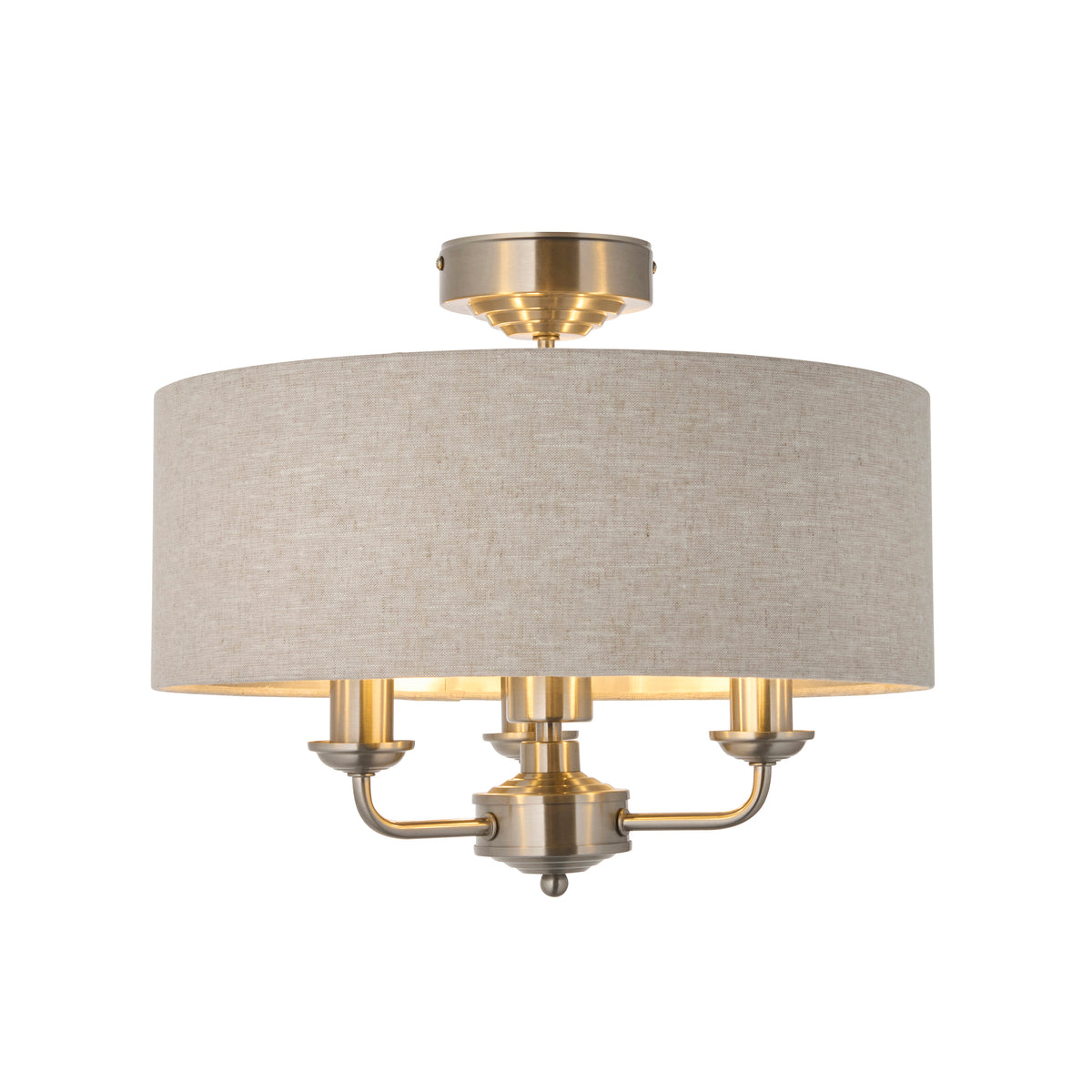 Endon Lighting Highclere 122080 Highclere 3lt Flush Light Fitting