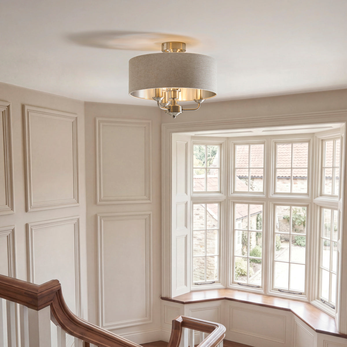 Endon Lighting Highclere 122080 Highclere 3lt Flush Light Fitting