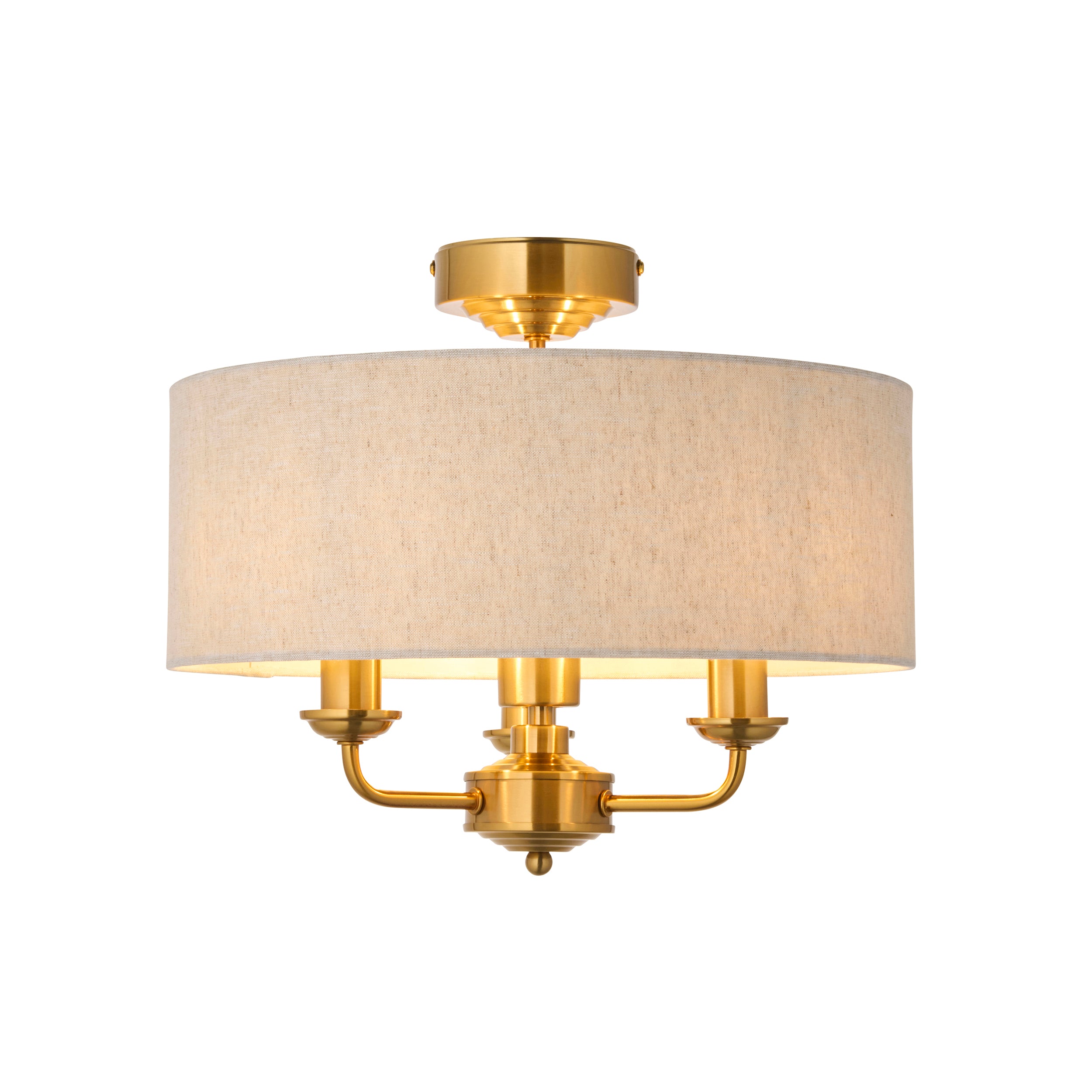 Endon Lighting Highclere 122081 Highclere 3lt Flush Light Fitting