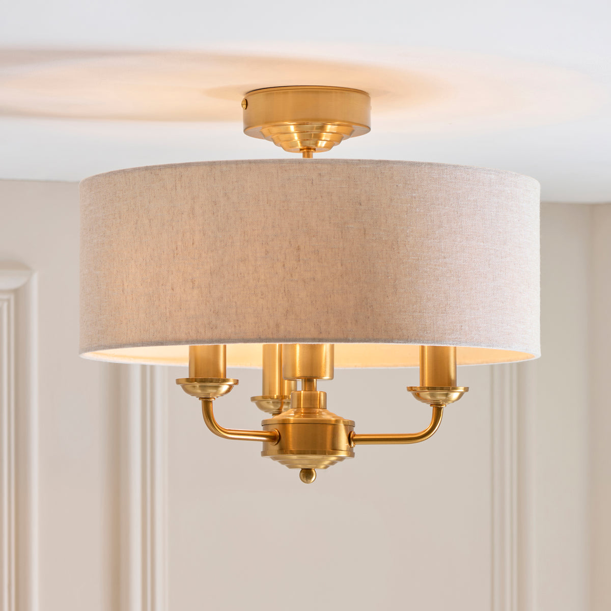 Endon Lighting Highclere 122081 Highclere 3lt Flush Light Fitting