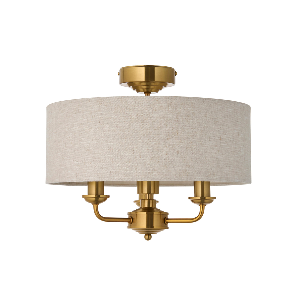 Endon Lighting Highclere 122081 Highclere 3lt Flush Light Fitting