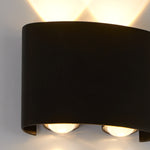 Searchlight Electric Shadows LED Outdoor Wall Light, Black Aluminum 1224-4BK
